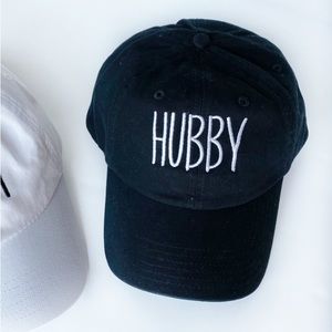 🖤 Hubby Hat 🎩 100% Cotton in Black Rae Dunn Font❣️🆓🆓🆓FREEW/$38BUNDLE❣️